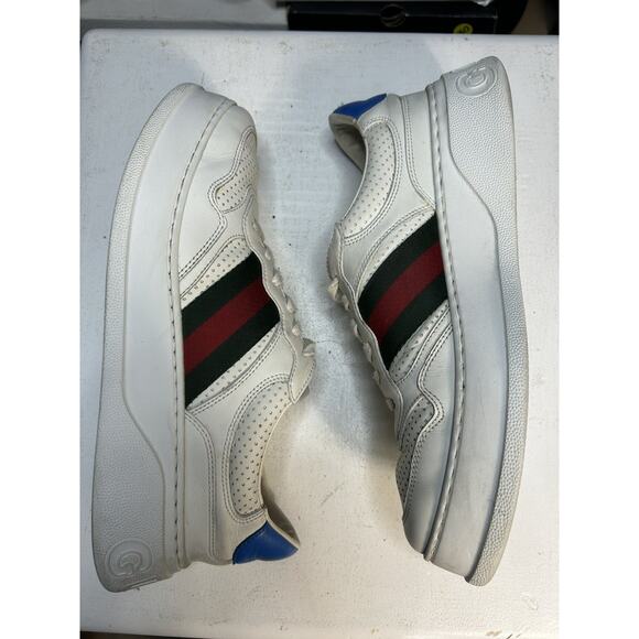 Gucci Trainers Sneaker Chunky GG Web Shoes Leather White Mens 9.5G / 10 US Mens main image 4
